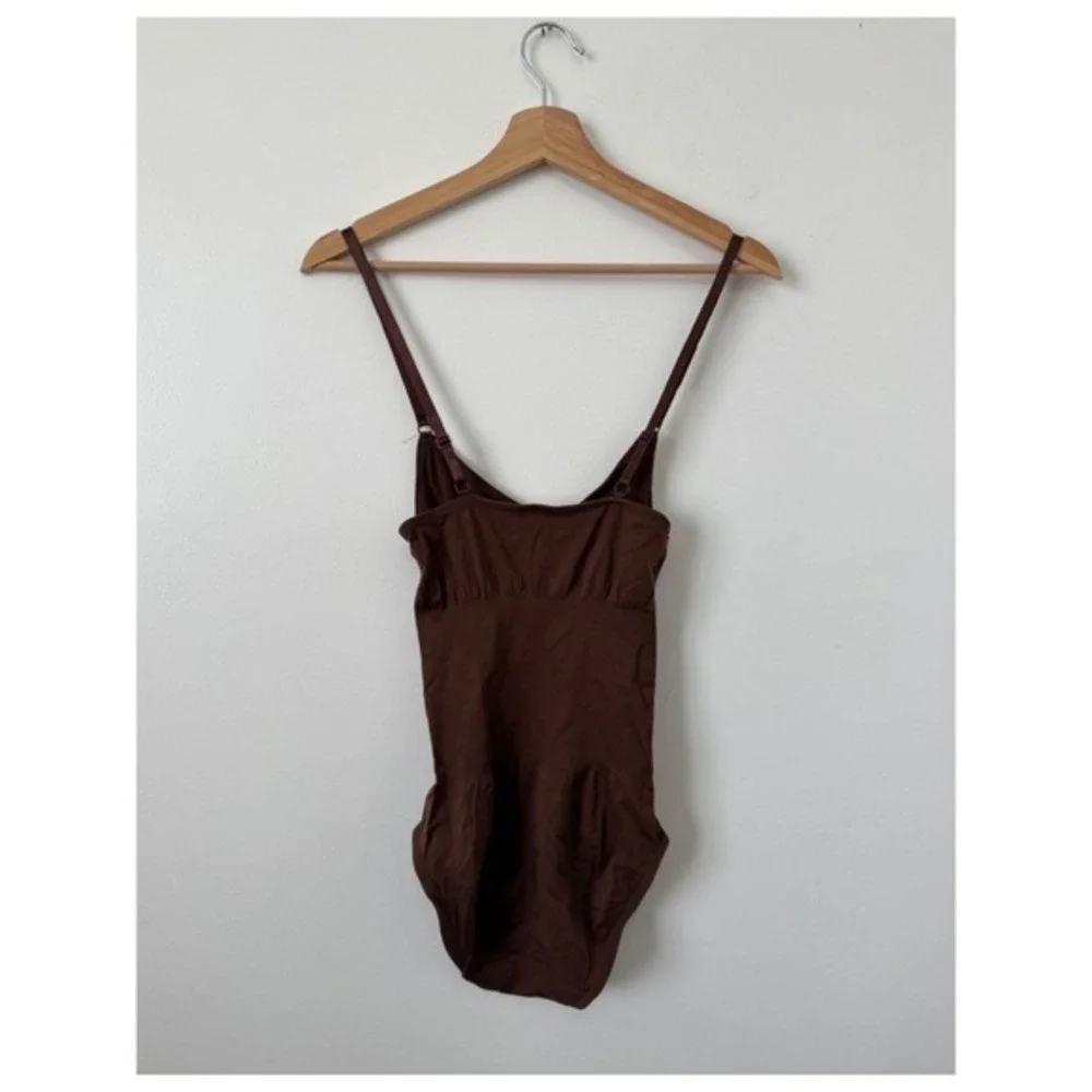Dark Brown One-Piece Shapewear Bodysuit –‎ Size Large – NWOT